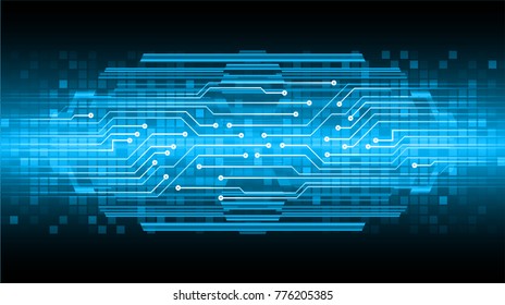 binary circuit board future technology, blue cyber security concept background, abstract hi speed digital internet.motion move blur. pixel vector