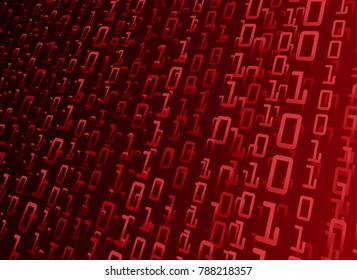 binary circuit board future technology, red cyber security concept background, abstract hi speed digital internet.motion move blur. pixel vector