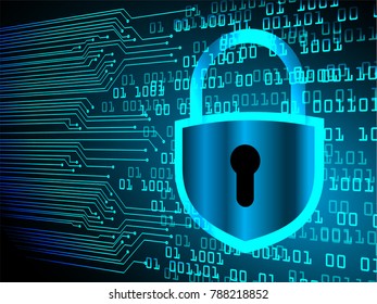 binary circuit board future technology, blue cyber security concept background, abstract hi speed digital internet.motion move blur. pixel vector