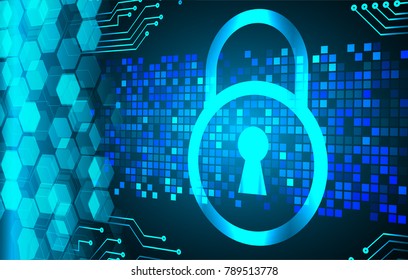 binary circuit board future technology, blue cyber security concept background, abstract hi speed digital internet.motion move blur. pixel vector