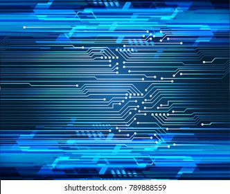 binary circuit board future technology, blue cyber security concept background, abstract hi speed digital internet.motion move blur. pixel vector