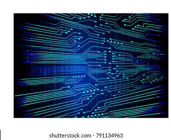 binary circuit board future technology, blue cyber security concept background, abstract hi speed digital internet.motion move blur. pixel vector