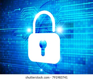 binary circuit board future technology, blue cyber security concept background, abstract hi speed digital internet.motion move blur. pixel vector