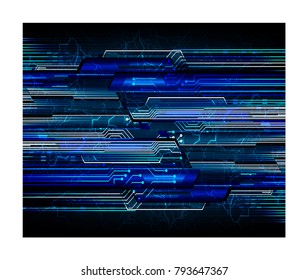 binary circuit board future technology, blue cyber security concept background, abstract hi speed digital internet.motion move blur. world map vector