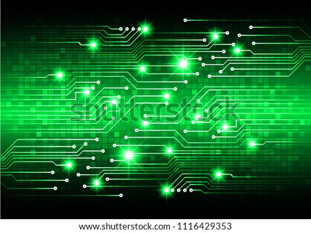 binary circuit board future technology, green cyber security concept background, abstract hi speed digital internet.motion move blur. pixel vector