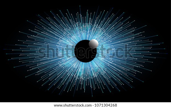 binary circuit board future technology,\
blue cyber security concept background, abstract hi speed digital\
internet.motion move blur. eye pixel\
vector
