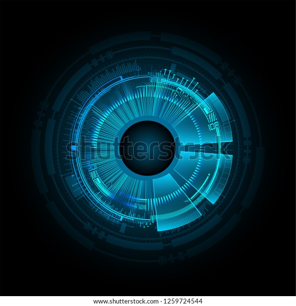 binary circuit board future technology, blue\
eye cyber security concept background, abstract hi speed digital\
internet.motion move blur. pixel\
vector