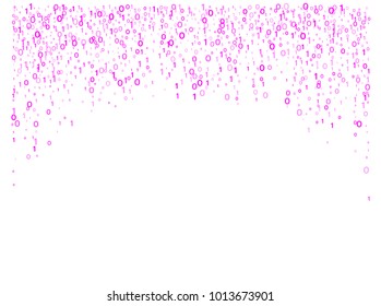 Binary circuit code big data texture vector. Neon decryption and encryption tech background. Cyber security global virus attack big data networking. Hacker or coding concept, binary computer code.