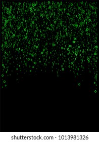 Binary circuit code matrix texture, vector. Neon decryption and encryption tech background. Cyber security global virus attack big data networking. Hacker or coding concept, binary computer code.