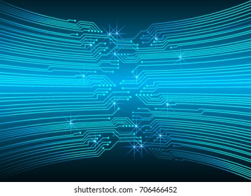 binary circuit future technology, blue cyber security concept background, abstract hi speed digital internet.motion move blur. pixel. vector
