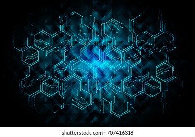 binary circuit future technology, blue cyber security concept background, abstract hi speed digital internet.motion move blur. pixel. vector