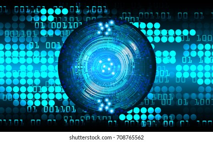 binary circuit future technology, blue eye cyber security concept background, abstract hi speed digital internet.motion move blur. pixel