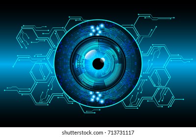 binary circuit future technology, blue eye cyber security concept background, abstract hi speed digital internet.motion move blur. pixel vector