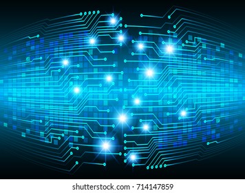binary circuit future technology, blue cyber security concept background, abstract hi speed digital internet.motion move blur. pixel vector