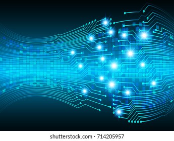 binary circuit future technology, blue cyber security concept background, abstract hi speed digital internet.motion move blur. pixel vector