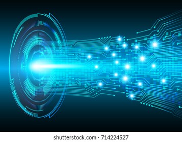 binary circuit future technology, blue cyber security concept background, abstract hi speed digital internet.motion move blur. pixel vector