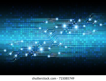 binary circuit future technology, blue eye cyber security concept background, abstract hi speed digital internet.motion move blur. pixel
