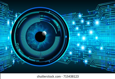binary circuit future technology, blue eye cyber security concept background, abstract hi speed digital internet.motion move blur. secure pixel vecot