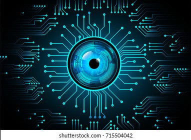 binary circuit future technology, blue eye cyber security concept background, abstract hi speed digital internet.motion move blur. pixel secure vector