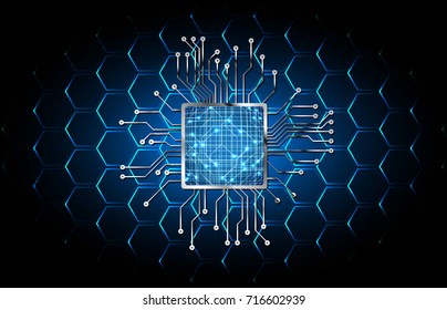 binary circuit future technology, blue chip cyber security concept background, abstract hi speed digital internet.motion move blur. CPU pixel secure vector