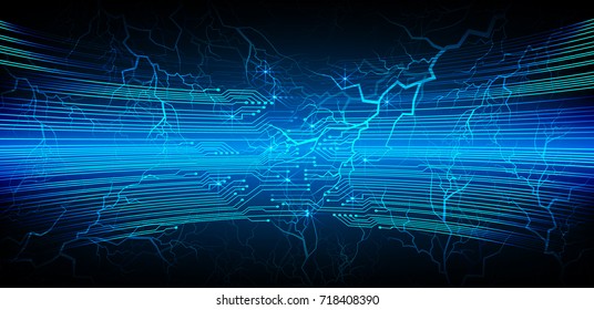 binary circuit future technology, blue cyber security concept background 