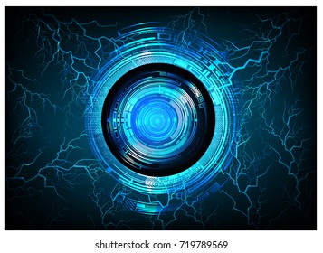 binary circuit future technology, blue eye cyber security concept background, abstract hi speed digital internet.motion move blur. pixel vector bolt, thunderbolt, shaft