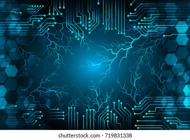 binary circuit future technology, blue cyber security concept background, abstract hi speed digital internet.motion move blur. pixel vector bolt, thunderbolt, shaft