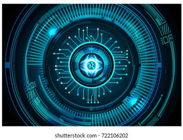 binary circuit future technology, blue eye cyber security concept background, abstract hi speed digital internet.motion move blur. pixel vector