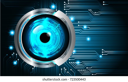 binary circuit future technology, blue eye cyber security concept background, abstract hi speed digital internet.motion move blur. pixel vector