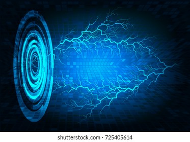 binary circuit future technology, blue cyber security concept background, abstract hi speed digital internet.motion move blur. pixel vector bolt, thunderbolt, shaft