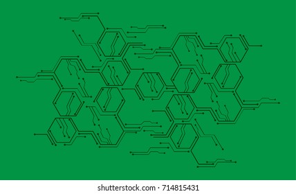 binary circuit future technology, Green cyber security concept background, abstract hi speed digital internet.motion move blur. pixel vector