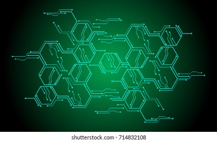 binary circuit future technology, Green cyber security concept background, abstract hi speed digital internet.motion move blur. pixel vector