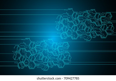 binary circuit future technology,blue cyber security concept background, abstract hi speed digital internet.motion move blur. pixel vector