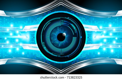 binary circuit future technology,blue cyber security concept background, abstract hi speed digital internet.motion move blur. pixel vector eye