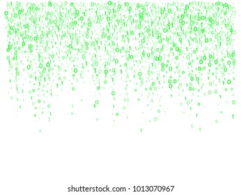Binary circuit stream matrix texture, vector. Neon decryption and encryption tech background. Cyber security global virus attack big data programming. Hacker or coding concept, binary circuit code.
