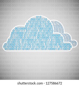 Binary Cloud Computing | EPS 10 Vector