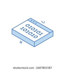Ilustração de stock de ícone de vetor de Coading Binário