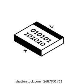 Binary Coading vector icon stock illustration