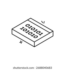 Binary Coading vector icon stock illustration