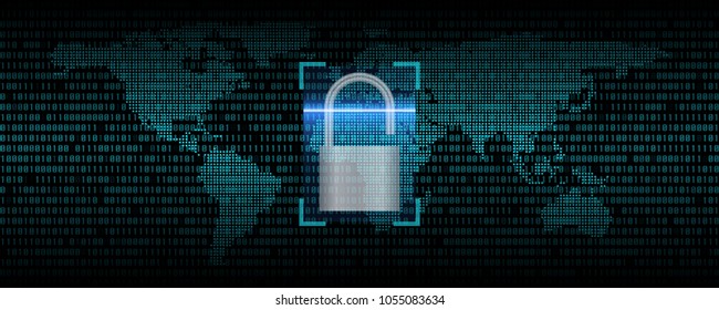 Binary code abstract background, Digital communication code.