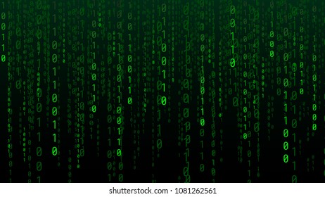 Binary code abstract technology background. Big data. Coding or hacker concept. ?inary code. Computer techologies.