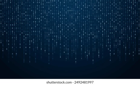 Binary code abstract technology background. Global network