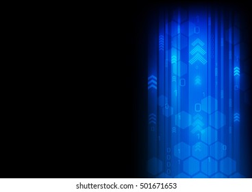 binary code abstract technology background, vector illustration