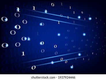 Binary code assigns 0 1 from binary number system system vector illustration 