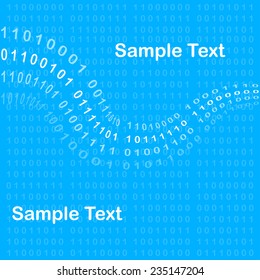 Binary code background, 2d illustration, vector, eps 8