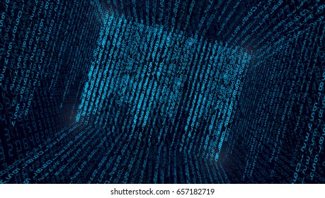 binary code background abstract vector room 