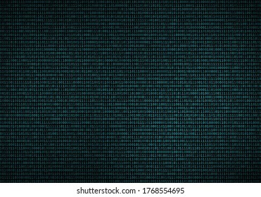 Binary Code background. Black, blue one and zero numbers. Digital texture. Vector pattern