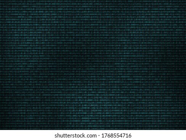 Binary Code background. Black, blue one and zero numbers. Digital texture. Vector pattern