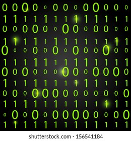 Binary code background - concept of information technologies