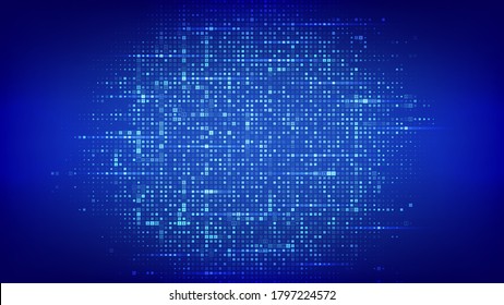 Binary code background. Digital binary data and streaming digital code background. Abstract futuristic cyberspace. Matrix background with digits 1.0. Coding or Hacker concept. Vector illustration.